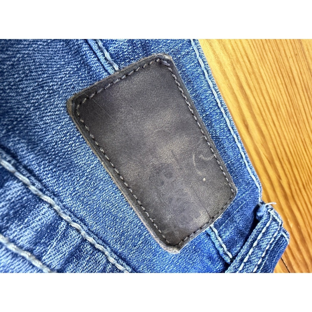 BKE Nolan Straight Leg Men's Jeans Medium Wash 33L Cowboy Embroidered Pockets - Picture 14 of 16